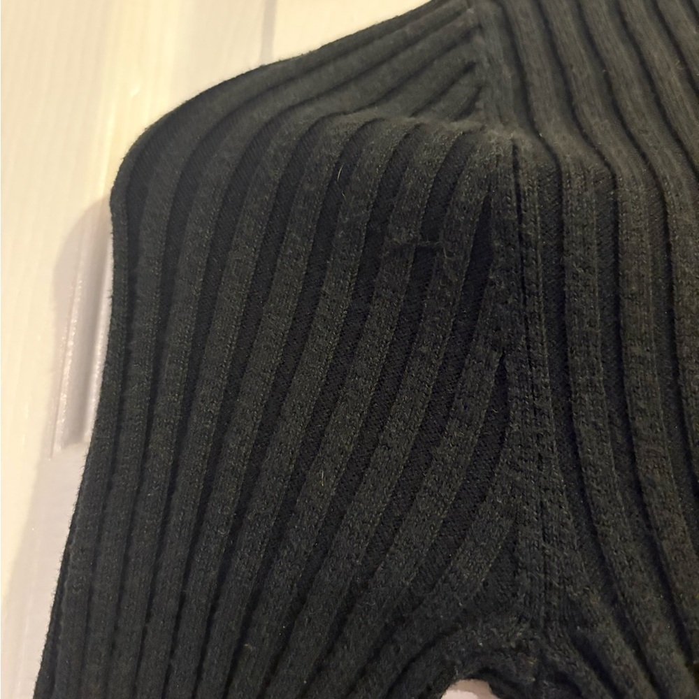Victoria's Secret Black Ribbed Sweater - Picture 3 of 6